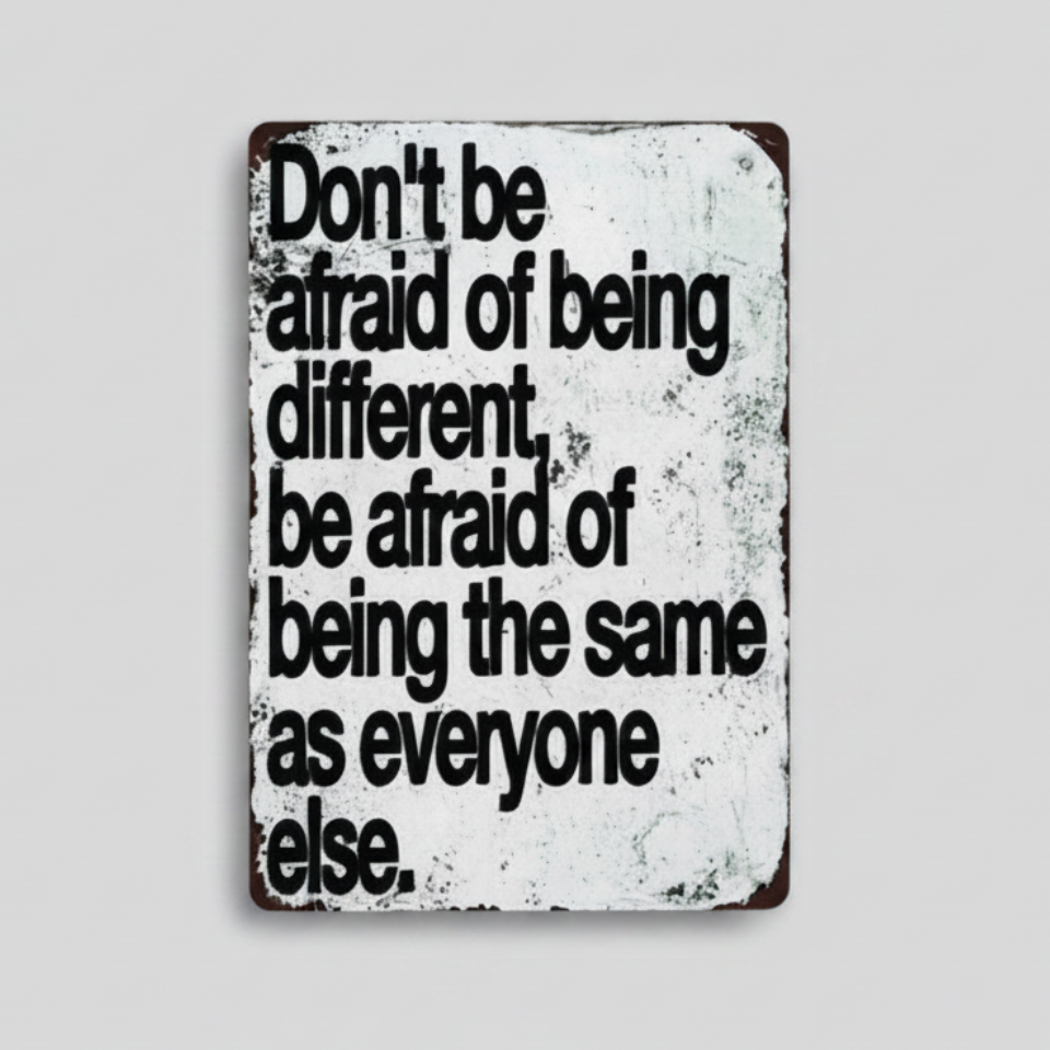Being Different Wooden Sign – Inspirational Quote Wall Art, 15 × 20 cm