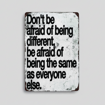 Being Different Wooden Sign – Inspirational Quote Wall Art, 15 × 20 cm