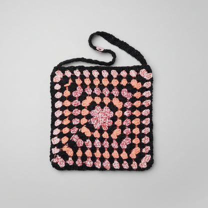 Berry Bloom Crochet Bag – Granny Square Carryall, 28×28 cm by Hook & Hex