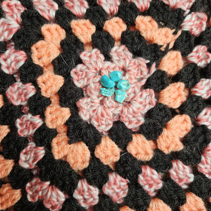 Berry Bloom Crochet Bag – Granny Square Carryall, 28×28 cm by Hook & Hex