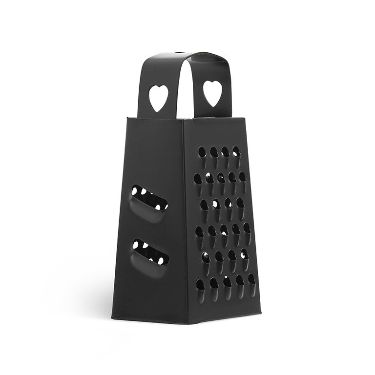 Black Metal Fragrance Grater – Grounded Sleek Utility, 8 cm