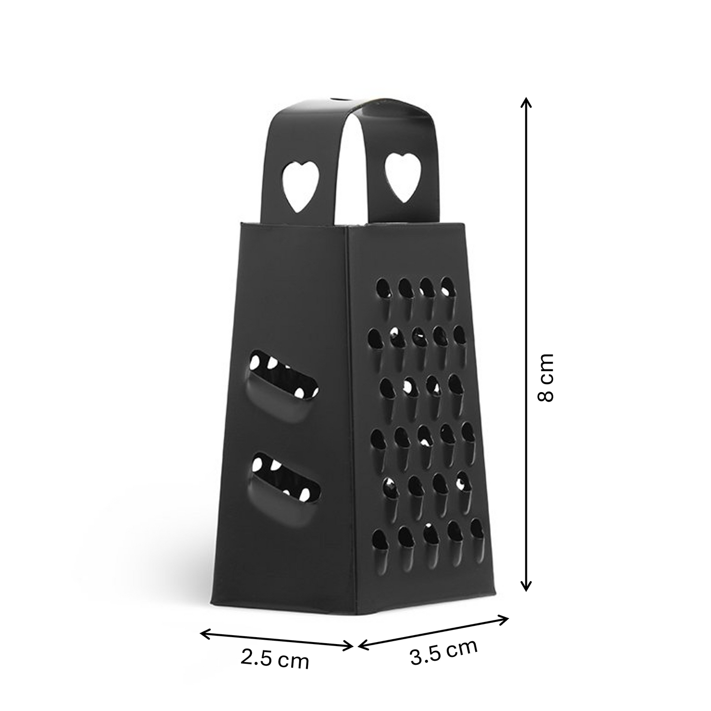 Black Metal Fragrance Grater – Grounded Sleek Utility, 8 cm