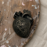 Black Soul Plaster Fridge Magnet - Heartfelt Studio Cast Ornament, 6.5 x 5 x 3 cm