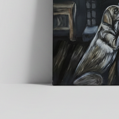 Blind Trust Original Acrylic Painting – Man & Dog Wall Art, 50×40 cm by Hook & Hex