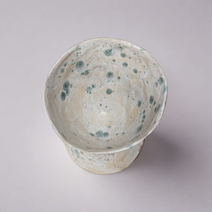 Blue Tidelore Ceramic Planter – Calm Patterned Stillness, Ø12×17 cm by Red Raven Pottery