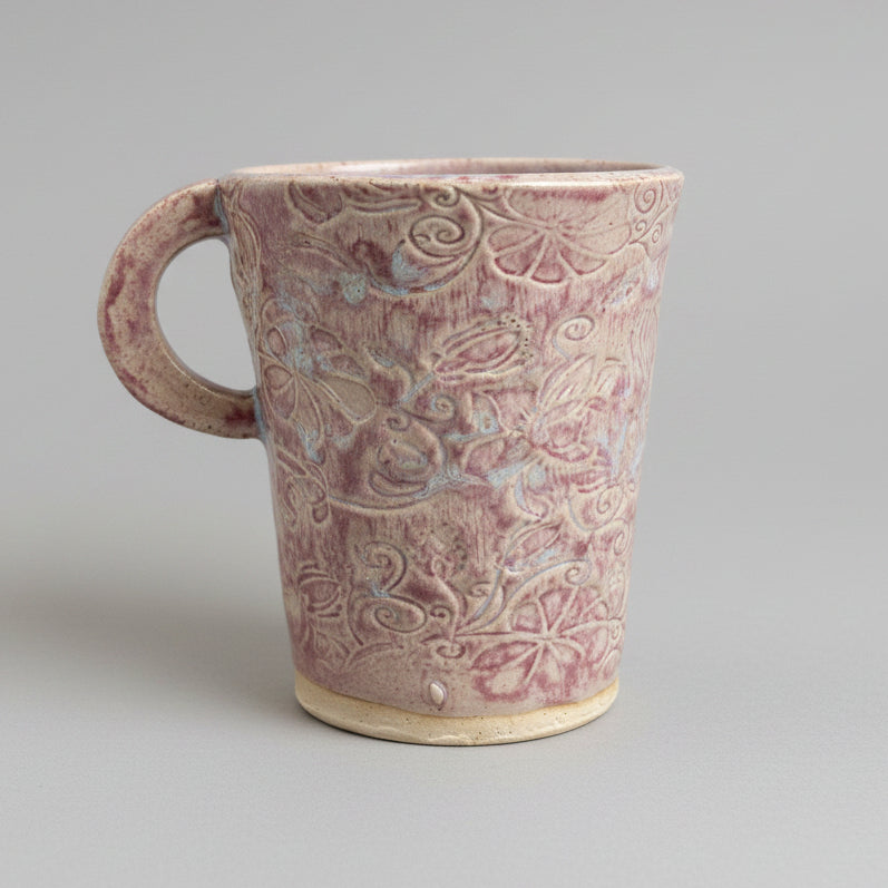 Blushing Botanicals Ceramic Mug – Garden in Bloom, Ø7 × 9 cm by Red Raven Pottery