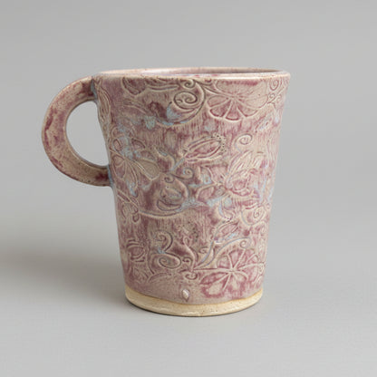 Blushing Botanicals Ceramic Mug – Garden in Bloom, Ø7 × 9 cm by Red Raven Pottery