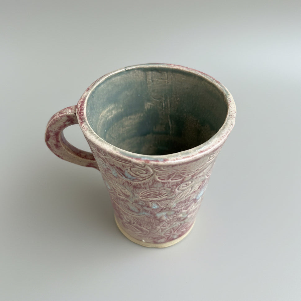 Blushing Botanicals Ceramic Mug – Garden in Bloom, Ø7 × 9 cm by Red Raven Pottery