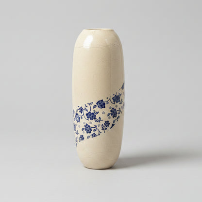Botanical Transfer Ceramic Vase – Spring Garden Impressions, Ø7.5×21 cm by Red Raven Pottery