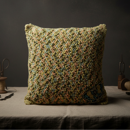 Butterfly Garden Crochet Cushion – Spring Vibes for Soft Corners, 34 × 34 cm by Hook & Hex