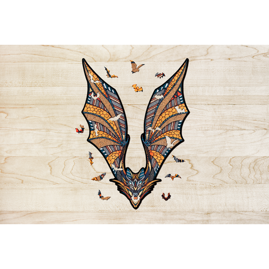 Eco Wood Art Houten Legpuzzel Vleermuis/ Bat