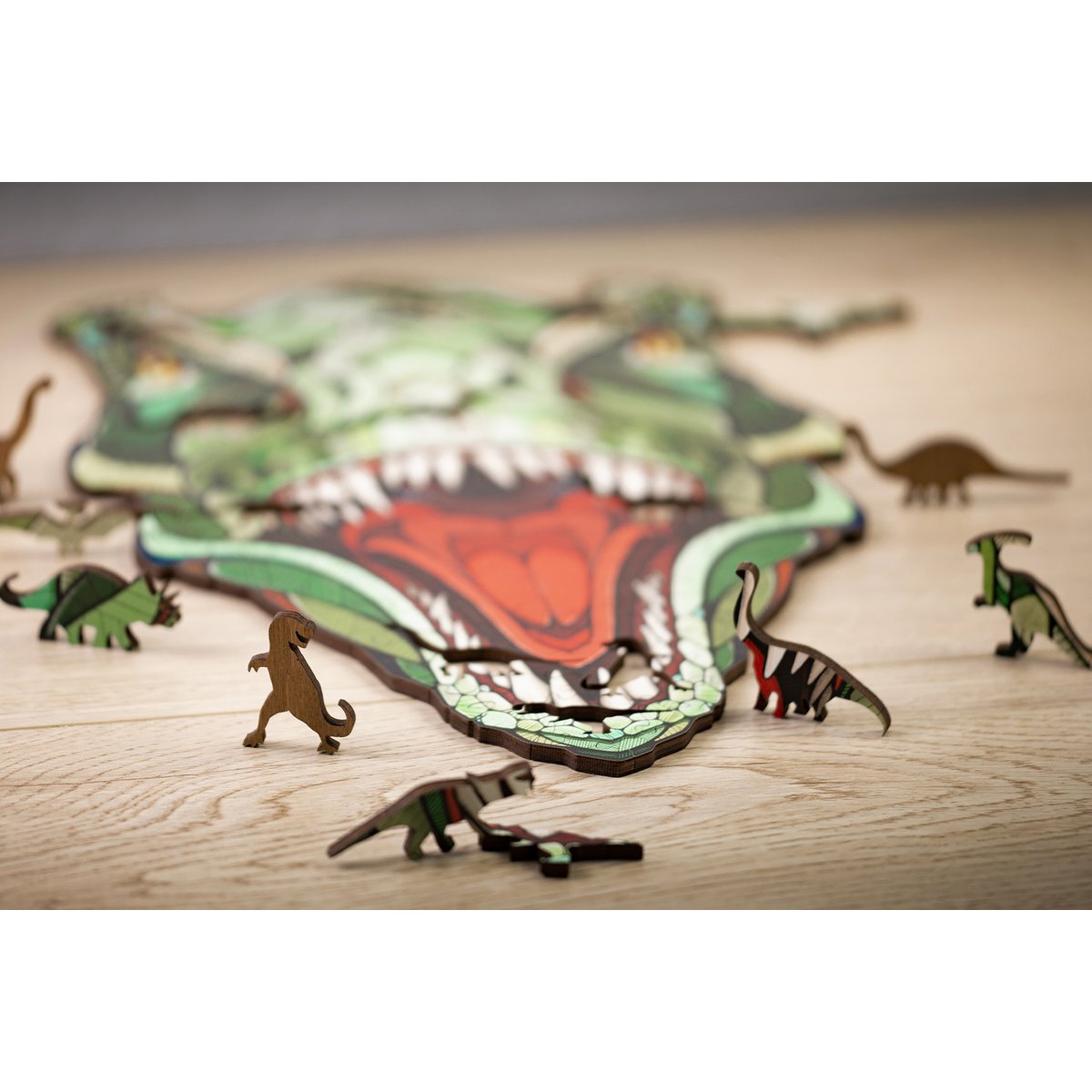 Wooden T-Rex Puzzle – Mindful Eco Crafting Experience (570 Pieces)