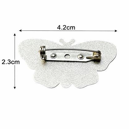 Celestial Moth Lapel Pin – Botanic Wings Metal Badge, 4.2 × 2.3 cm