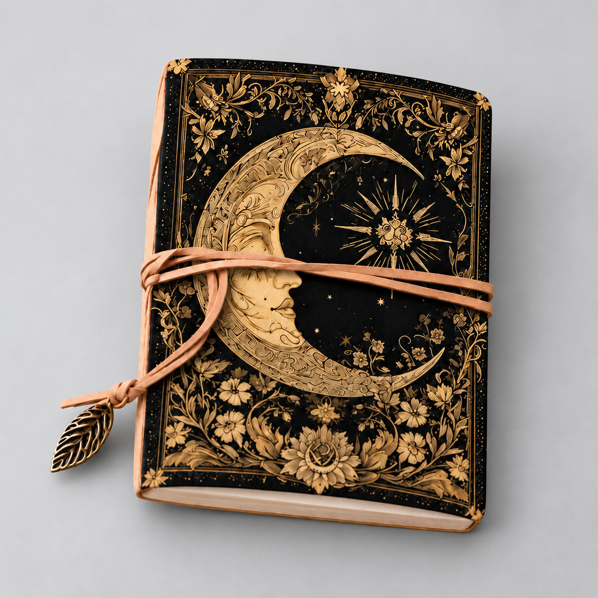 Celestial Sun or Moon Notebook – Reflection & Manifestation Journal, 18 × 12.5 cm