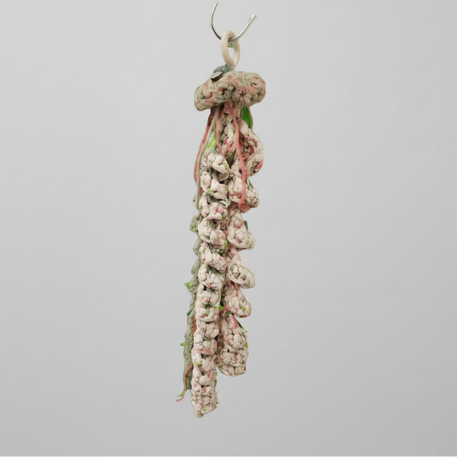 Coralblush Jellyfish Crochet Hanging – Reef Drift for Dreamy Nooks, 42 cm by Hook & Hex