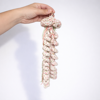 Coralblush Jellyfish Crochet Hanging – Reef Drift for Dreamy Nooks, 42 cm by Hook & Hex