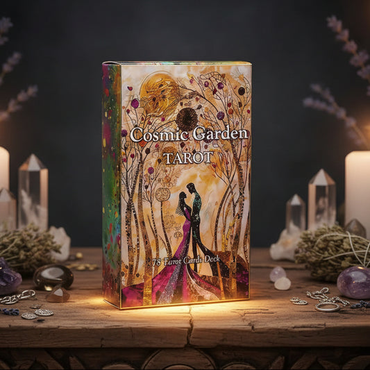 Cosmic Garden Tarot Deck – Celestial Insight Through Nature, 78 cards, 10 ×6 cm