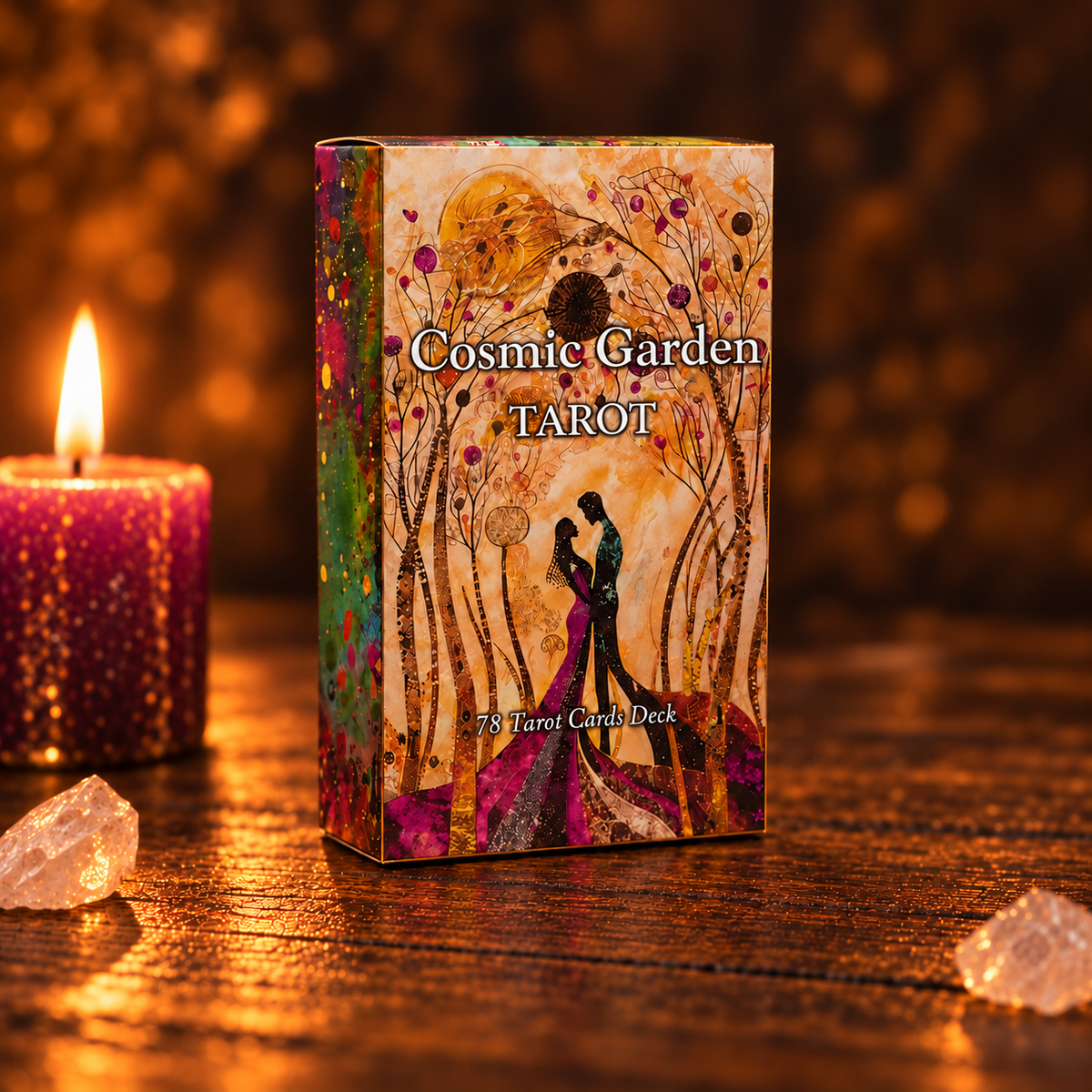 Cosmic Garden Tarot Deck – 78 Cards Where Nature Meets the Stars, 6 × 10 cm