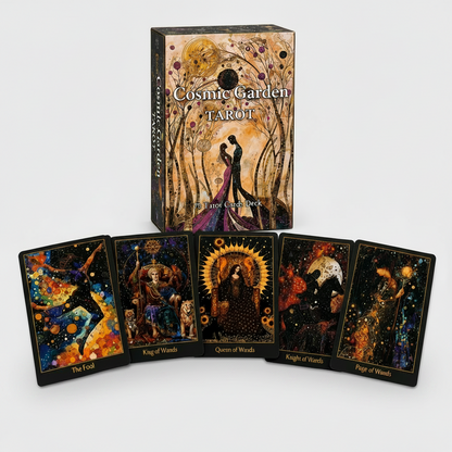 Cosmic Garden Tarot Deck – Celestial Insight Through Nature, 78 cards, 10 ×6 cm