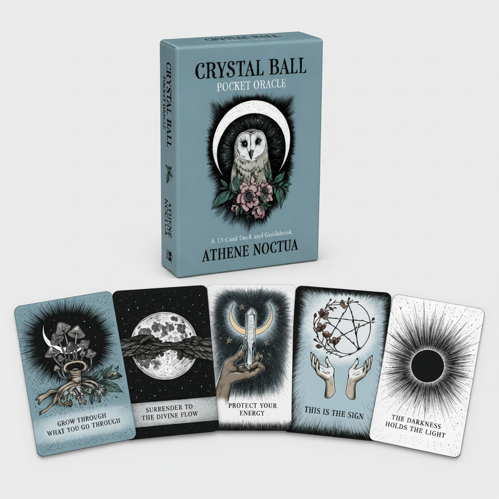 Crystal Ball Oracle Deck – Instant Answers & Insight, 13 cards, 9×6 cm
