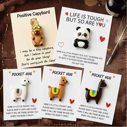 Cuddly Pocket Charm Talisman – Tiny Comforting Companion, 8 × 5.5 cm