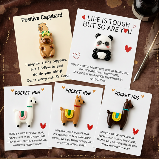 Cuddly Pocket Charm Talisman – Tiny Comforting Companion, 8 × 5.5 cm