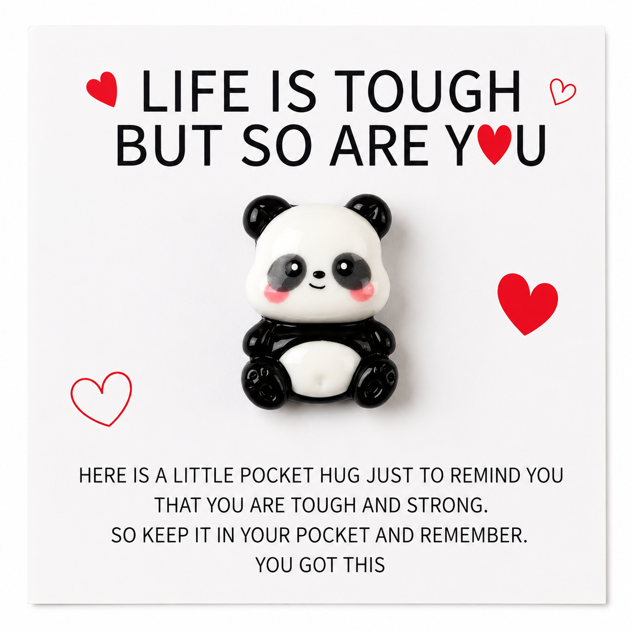 Cuddly Pocket Charm Talisman – Tiny Comforting Companion, 8 × 5.5 cm