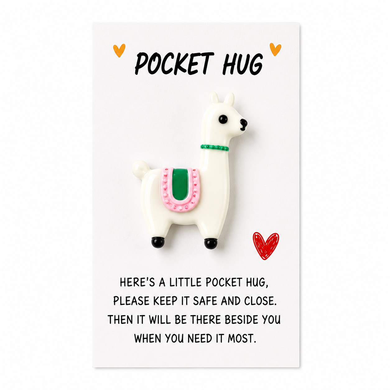 Cuddly Pocket Charm Talisman – Tiny Comforting Companion, 8 × 5.5 cm