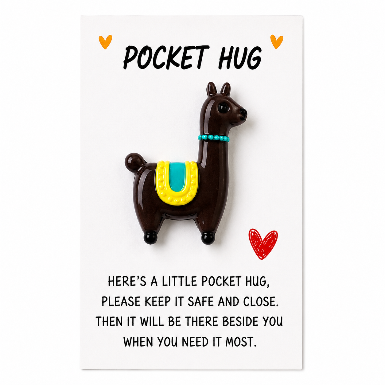 Cuddly Pocket Charm Talisman – Tiny Comforting Companion, 8 × 5.5 cm