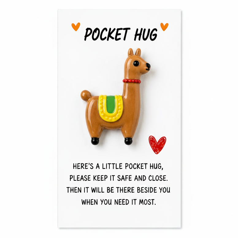 Cuddly Pocket Charm Talisman – Tiny Comforting Companion, 8 × 5.5 cm