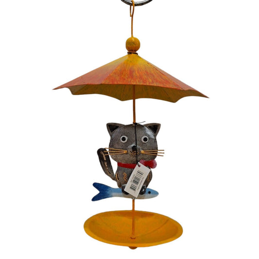 Hanging Metal Bird Feeder – Hand-Painted Outdoor Feeder (46 cm)