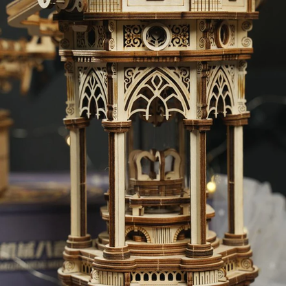 Victorian Lantern DIY Wooden Music Box Kit – Retro Ilumination,210 Pieces by Robotime
