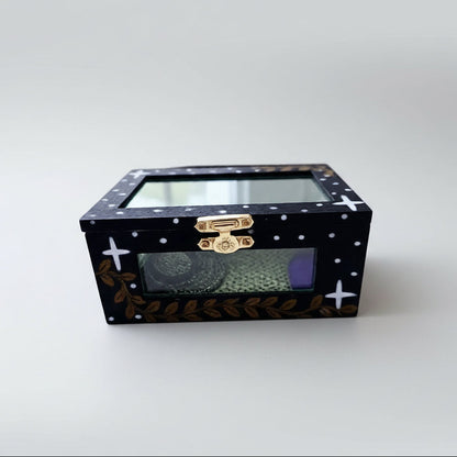 Dagaz Threshold Painted Ritual Box – Kit for Breakthrough & Renewal, 12×8×5 cm by Hook & Hex