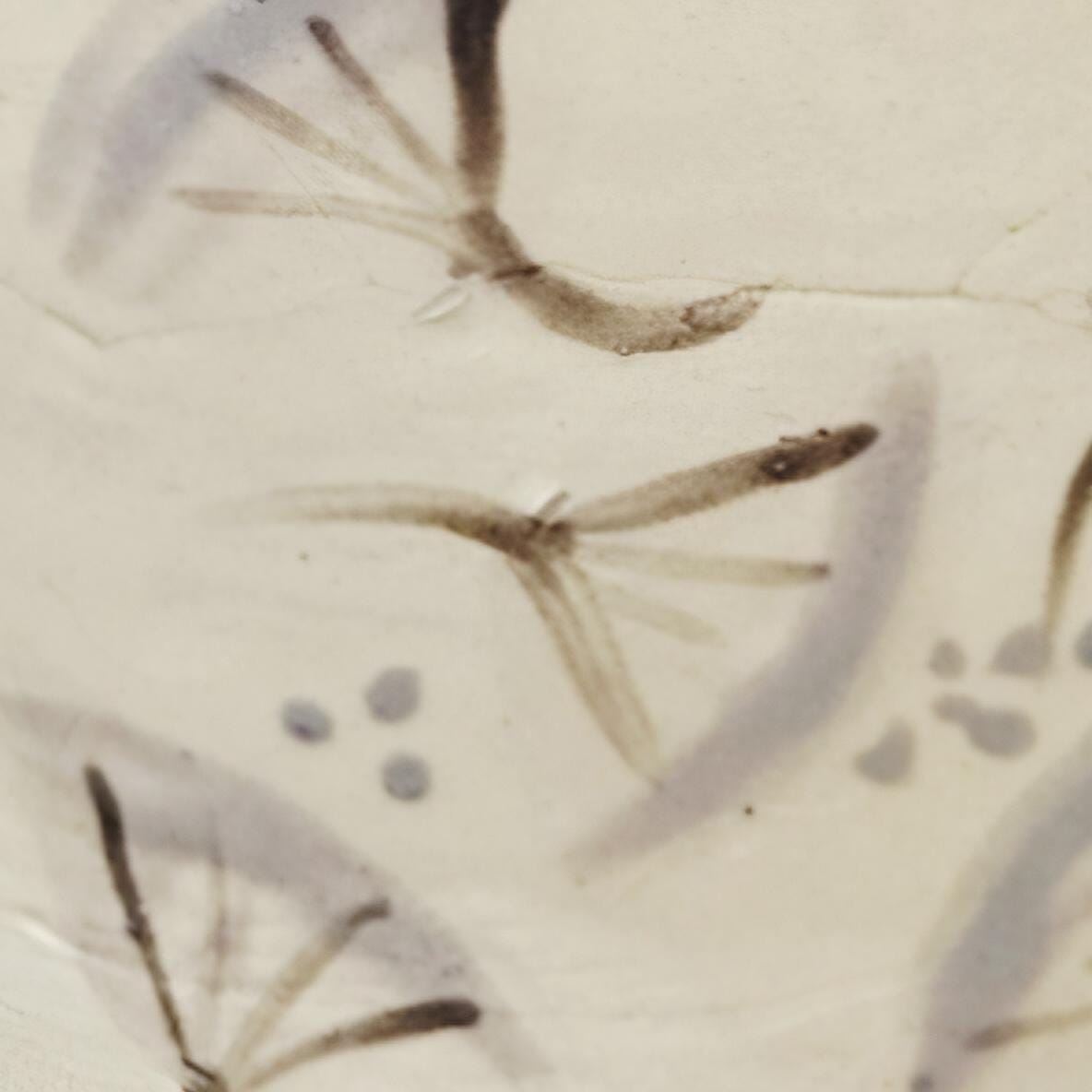 Dandelion Drift Ceramic Planter – Vintage Blue Whimsy, Ø11×10 cm by Red Raven Pottery