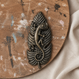 Dark Forest Gecko Plaster Wall Hanging - Tropical Studio Cast Ornament, 15 x 7 x 2cm