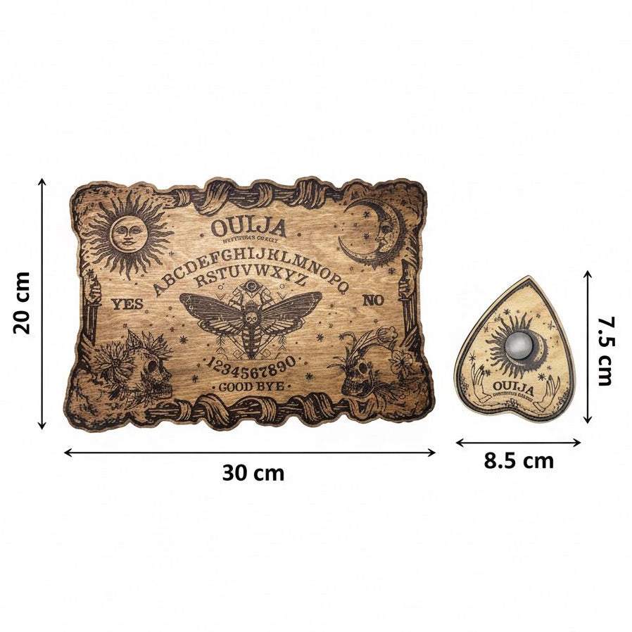 Death’s-Head Hawkmoth Ouija Spirit Board – Gothic Divination & Altar Tool, 20×30 cm