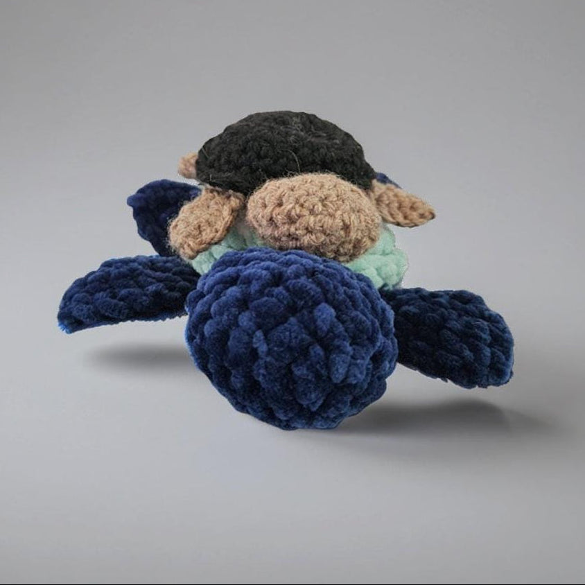 Deepwater Crochet Turtle Duo – Parent & Child Bond Keepsake, 18 cm by Hook & Hex