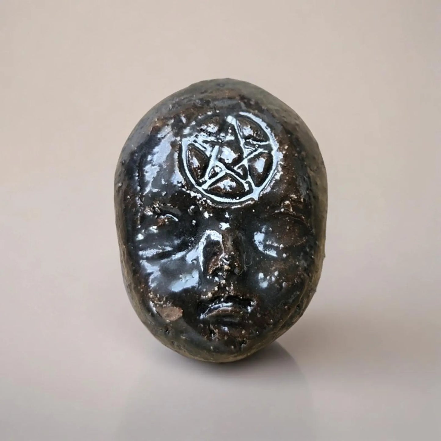 Doll Face Fridge Magnets – Occult Ceramic Ornaments, 4×3 cm, various designs by Red Raven Pottery