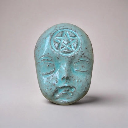 Doll Face Fridge Magnets – Occult Ceramic Ornaments, 4×3 cm, various designs by Red Raven Pottery