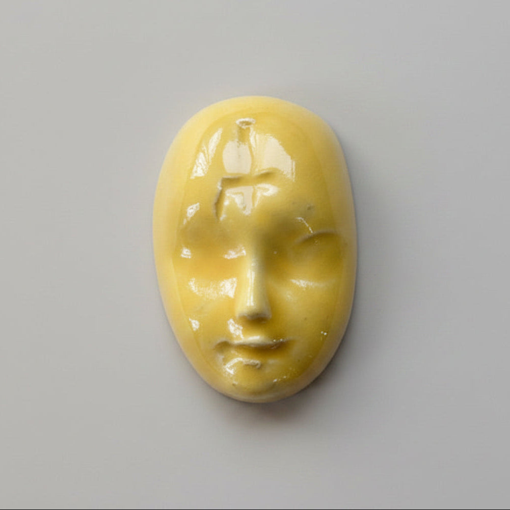 Doll Face Fridge Magnets – Occult Ceramic Ornaments, 4×3 cm, various designs by Red Raven Pottery