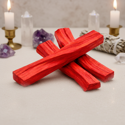Dragon Blood Palo Santo Sticks – Protective Flame for Ritual Clearing, 10 cm (Set of 3)