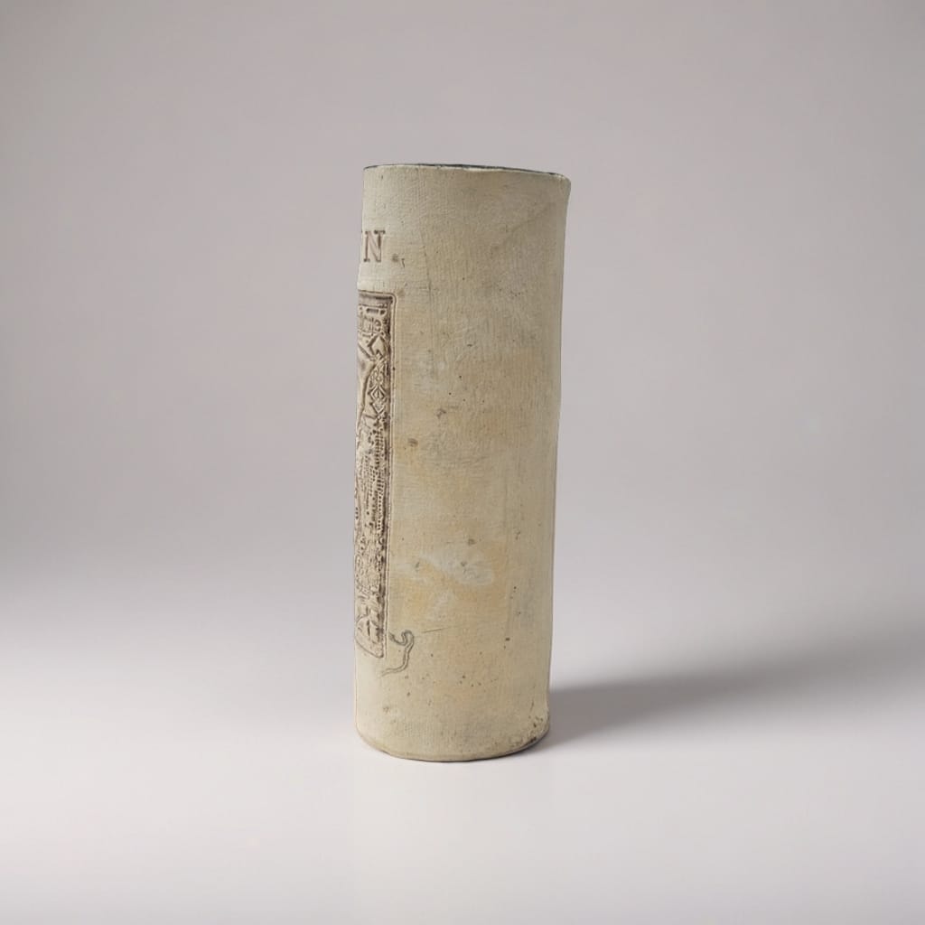 Dragon Guardian Ceramic Vase – Mythical Strength In Stillness, Ø7×22 cm by Red Raven Pottery