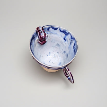 Drowning Doll Ceramic Tea Mug – Submerged Innocence Ritual, Ø9.5×10.5 cm by Red Raven Pottery