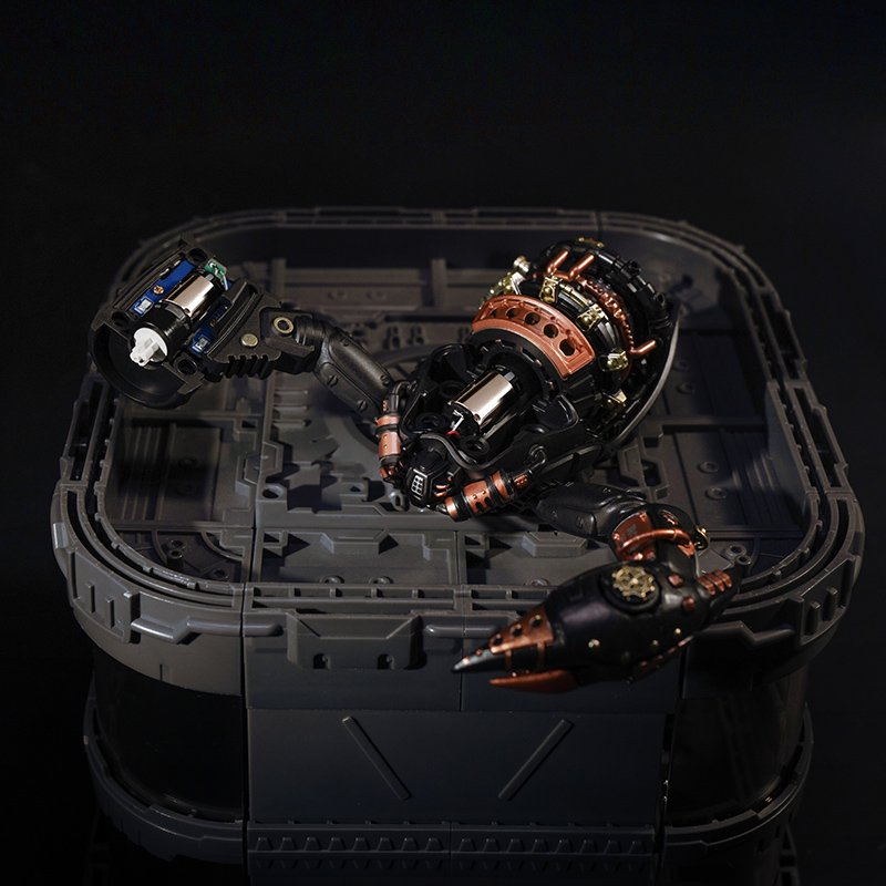 Mechanical Scorpion DIY Kit - 3D Robotic Scorpion Model with Motion & Light (123 pieces)