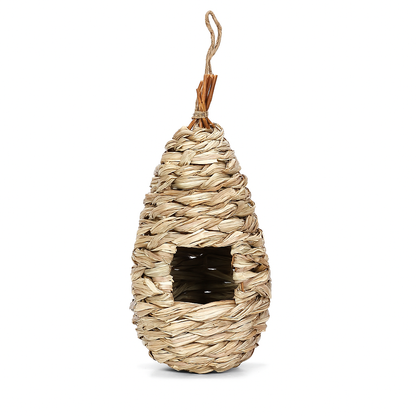 Woven Haven Natural Birdhouse – Nesting Magic for Slow Gardens, Ø11×24 cm