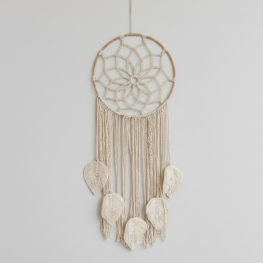 Elysian Quiet Grace Dreamcatcher – Talisman for Peace & Simplicity, ~80 cm