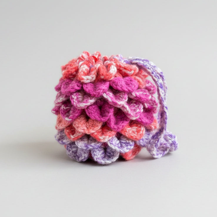 Emberling Hatch Crochet Set – Dragon Egg Scale Pouch, 18 cm by Hook & Hex