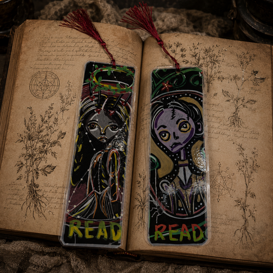 Enchanted Souls Illustrated Bookmark – Spooky Season Reading Companion, 18 cm by Hook & Hex