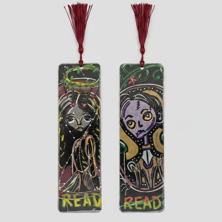 Enchanted Souls Illustrated Bookmark – Spooky Season Reading Companion, 18 cm by Hook & Hex