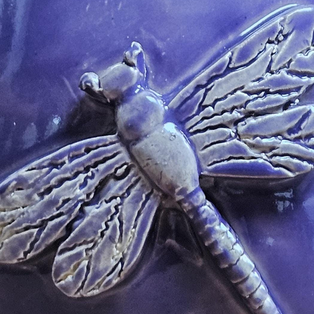 Enchanting Dragonfly Ceramic Vase – Token of Transformation, Ø15.5×11 cm by Red Raven Pottery